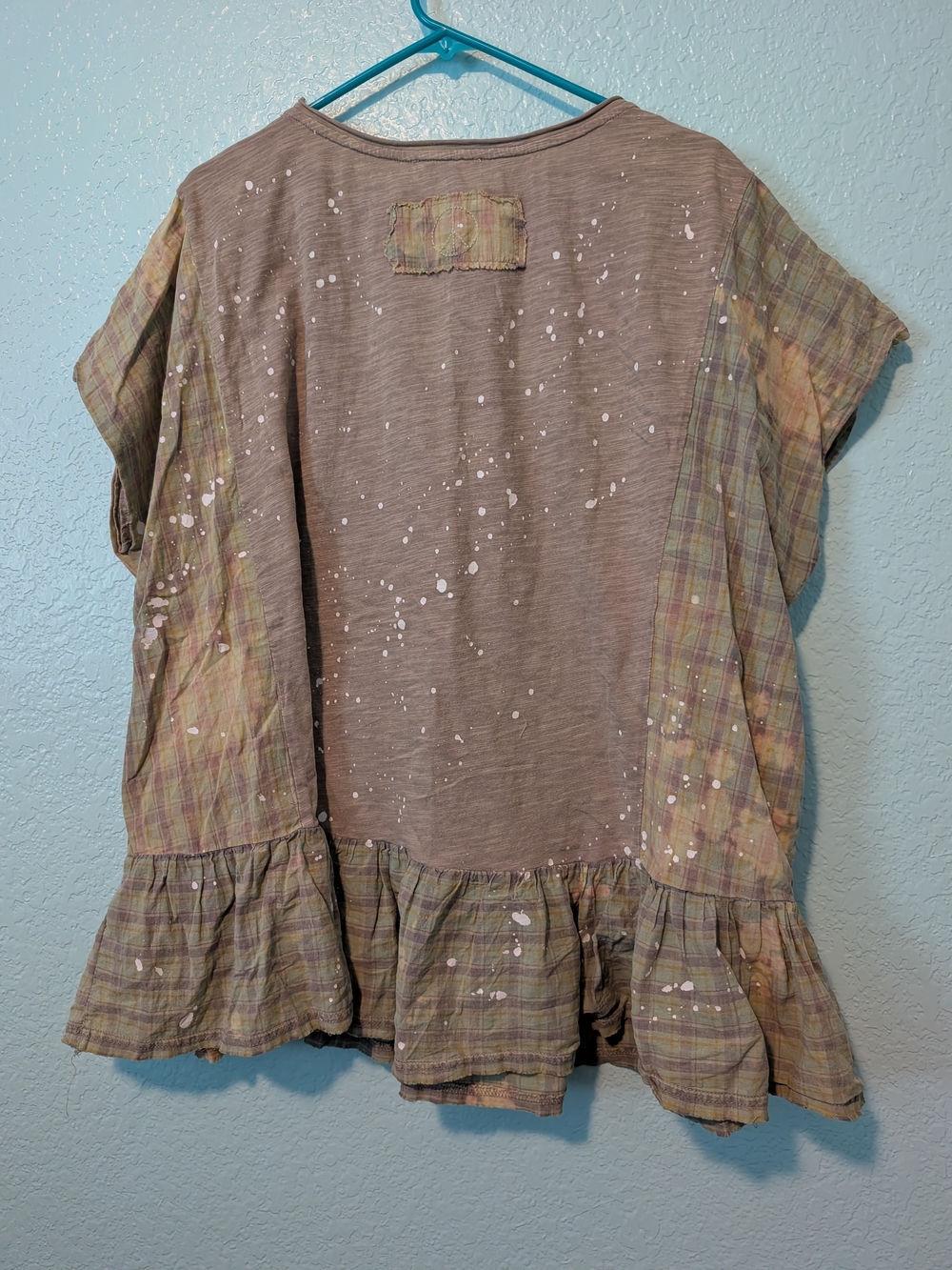 Women’s Brown Floral Butterfly Ruffle Hem Blouse - Picture 3 of 6